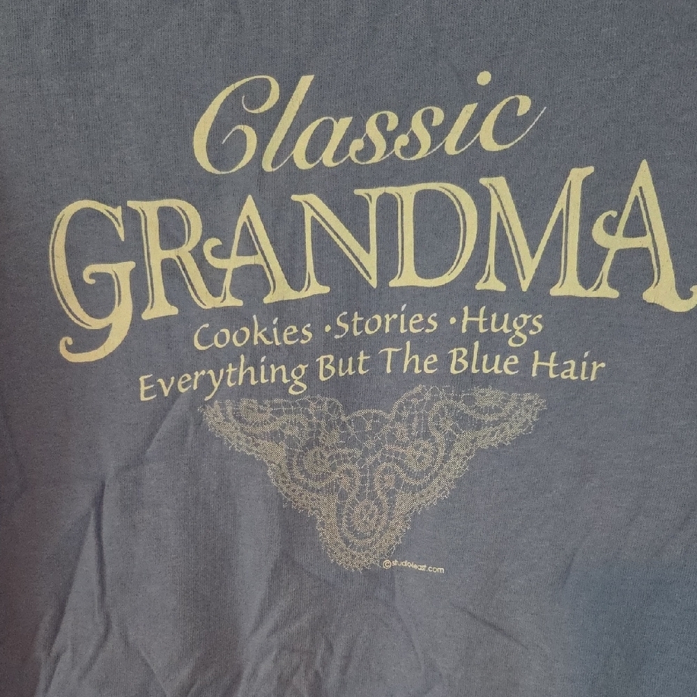 Graphic Tee On Fruit of the Loom Lavender Heavy Cotton T-Shirt Size M